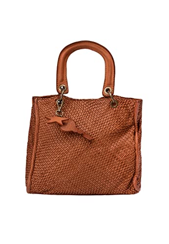 IZIA Mini-Bag damska skórzana torebka 27026161, wielbłąd, jeden rozmiar