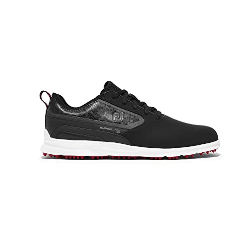 Footjoy Męskie buty do golfa Superlites Xp, czarne, białe, czerwone, 10 UK