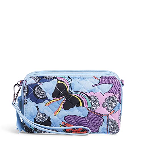 Vera Bradley Bawełniana torebka crossbody All in One z ochroną RFID, Motyl od, Rozmiar Uniwersalny