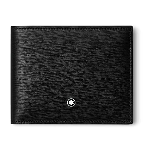 Montblanc Meisterstück 4810 portfel 6 cc ze skóry w kolorze czarnym, wymiary: 11,5 cm x 9 cm x 1 cm, 129242, czarny, Klasyczny