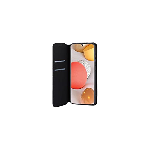 ISIUM Portfel Czarny Kompatybilny z Samsung A42 - Etui Portfel - Etui z klapką - Pokrowiec z przechowywaniem kart - Ochrona przed wstrząsami