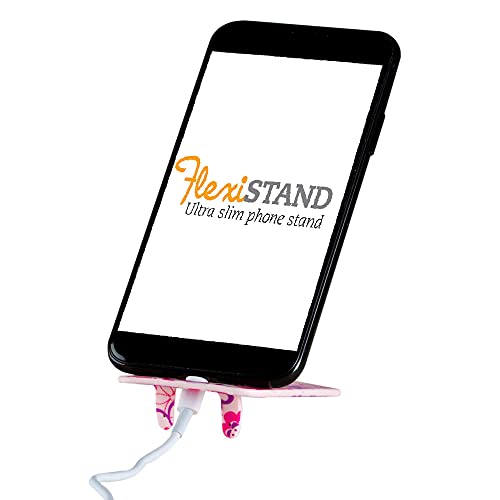 Flexistand Kompaktowy i regulowany stojak na telefon iPhone i Android, różowe kwiaty