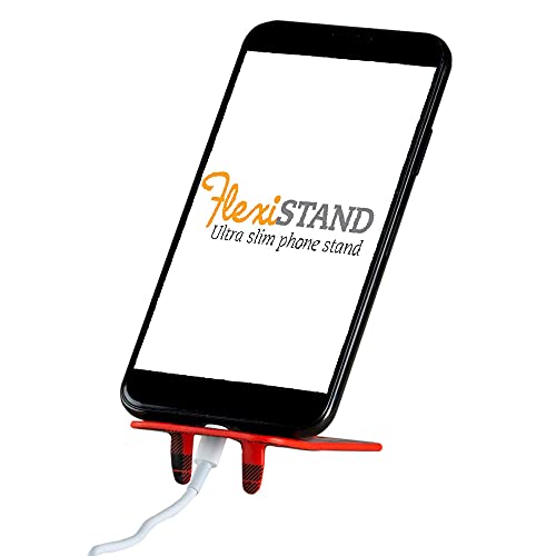 Flexistand Kompaktowy i regulowany stojak na telefon iPhone i Android, czerwony tartan