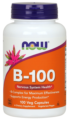 Now Foods B-100 kompleks witamin B 100 veg. kaps. - suplement diety USA