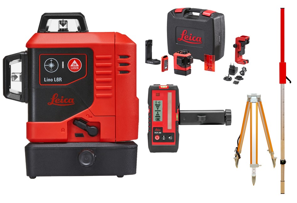 Laser budowlany Leica Lino L6R - ZESTAW NIWELACYJNY