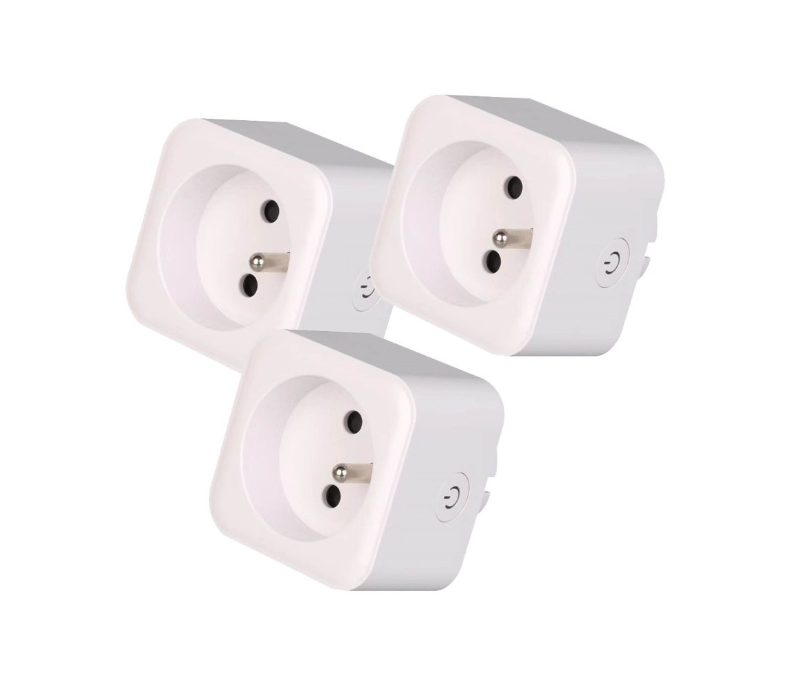 Immax NEO 07762C - ZESTAW 3x Inteligentne gniazdko NEO LITE 3680W/230V/16A Wi-Fi Tuya