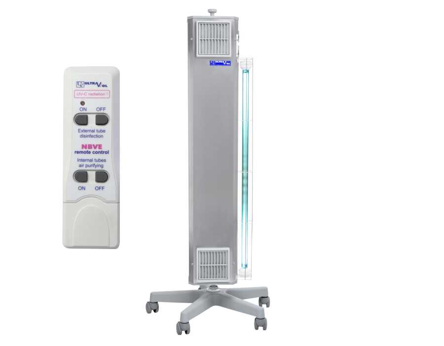 NBVE-110/55P RC 2-funkcyjna lampa bakteriobójcza przepływowa mobilna z pilotem