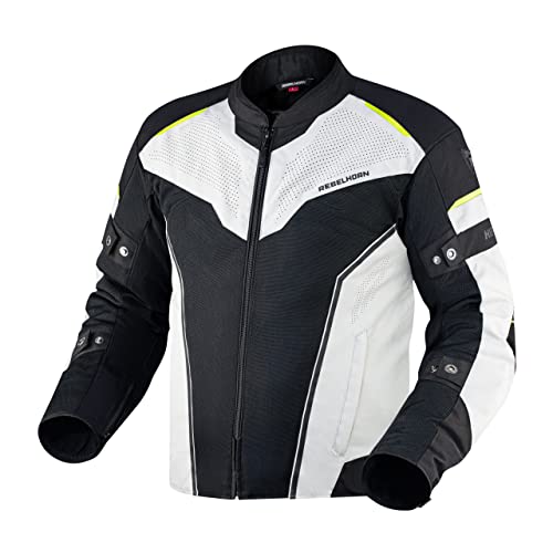 REBELHORN Hiflow IV męska kurtka motocyklowa z membraną Humax, ochrona łokci i ramion, odpinane kieszenie wentylacyjne, elementy odblaskowe