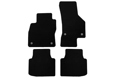 Klever NLD.KLEVER01451801200k Niestandardowa mata podłogowa kompatybilna Econom Skoda Superb 2016-Limousine Velours, Czarny