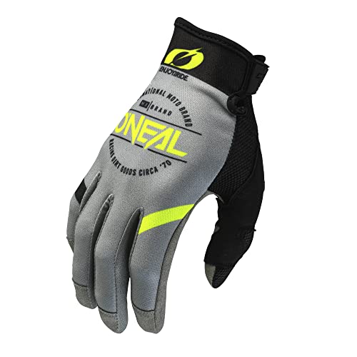 O'NEAL | Rękawiczki rowerowe i motocrossowe | MX MTB DH FR | trwałe, elastyczne materiały, wentylowana górna część dłoni | Mayhem Glove Brand V.23 | dla dorosłych, szare, czarne, rozmiar S