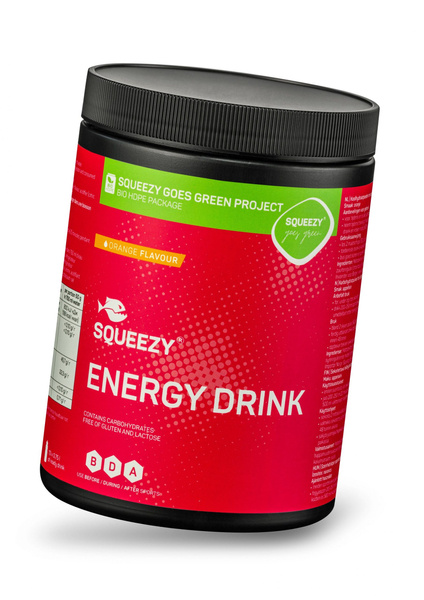 SQUEEZY Napój węglowodanowy ENERGY DRINK 650 g pomarańczowy