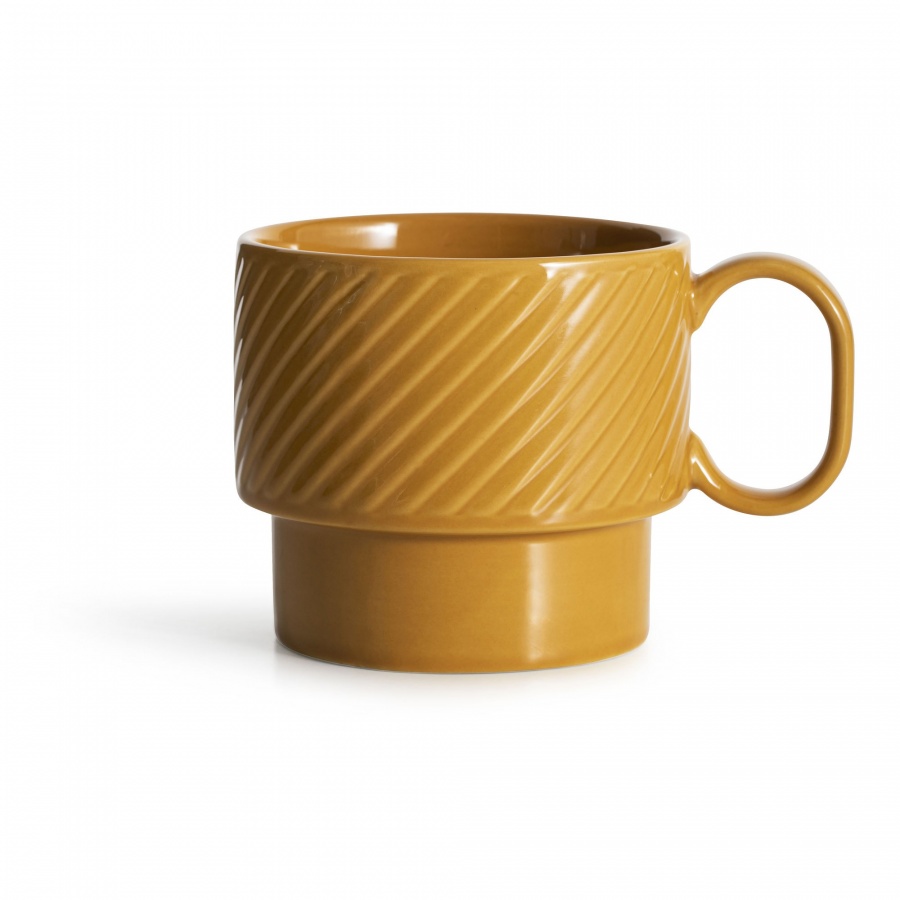 Sagaform Coffee ceramiczna filiżanka do herbaty 400 ml żółta