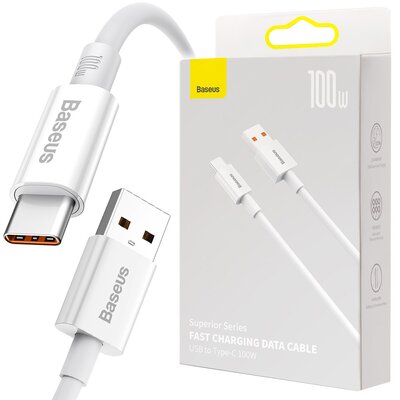 Kabel USB do USB-C Baseus Superior Series, 100W, 2m (biały)