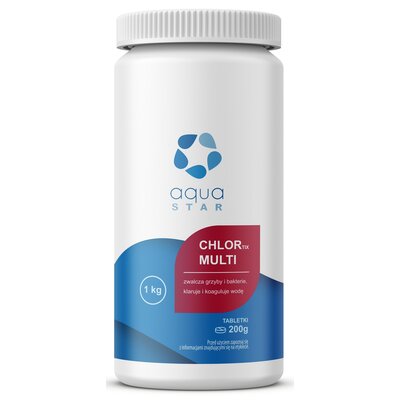 Tabletki do basenu AQUASTAR Chlortix Multi 1 kg