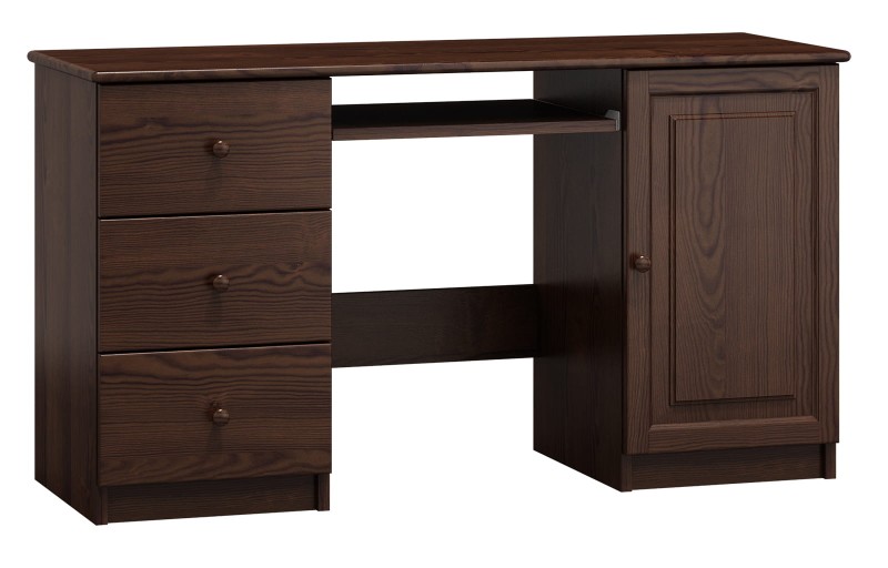 Biurko drewniane CONRADO głębokość 55cm orzech