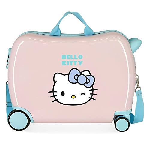 Hello Kitty Wink walizka dziecięca, niebieska, 50 x 39 x 20 cm, twardy plastik, boczne zamknięcie łączone, 34 l, 1,8 kg, 4 koła, bagaż podręczny