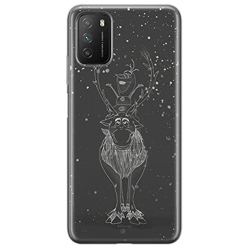 ERT GROUP etui na telefon Xiaomi REDMI 9T/ POCO M3, case oryginalny i oficjalnie licencjonowany przez Disney, wzór Olaf i Sven 001, optymalnie dopasowane, plecki z TPU