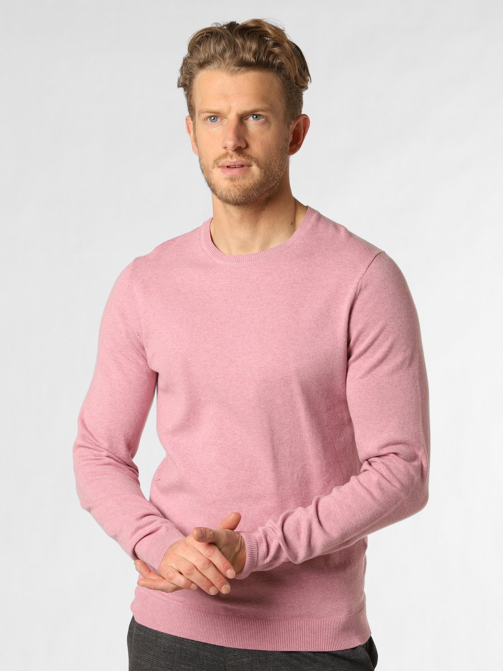 Finshley & Harding - Sweter męski, różowy