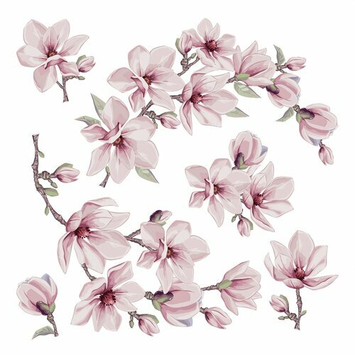 Dekoracja samoprzylepna Sakura, 30 x 30 cm