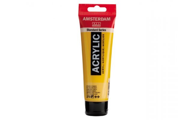Talens Amsterdam, farba akrylowa, 120 ml, Żółty ciemny, azo