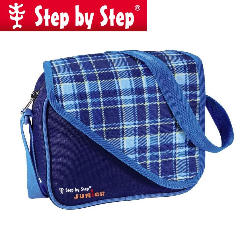 Hama Step by Step Alpbag boys torba przedszkolaka kratka-niebieski