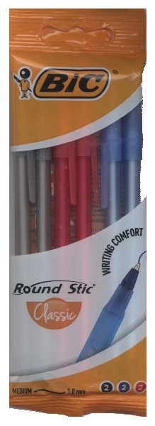 BiC DŁUGOPIS ROUND STICK MIX POUCH 6 929071