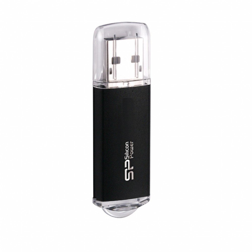 Pendrive Silicon Power Ultima II M01 8GB USB 2.0 kolor czarny ALU (SP008GBUF2M01V1K)