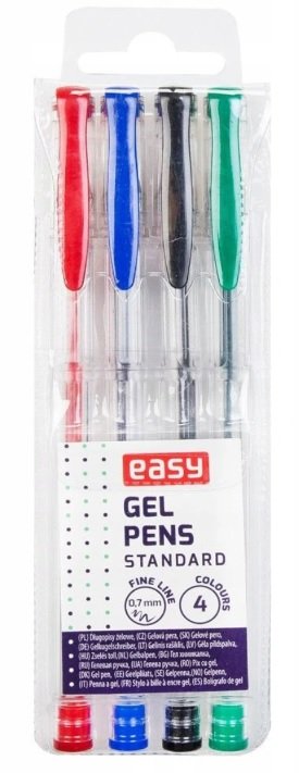 Easy Długopisy żelowe Standard 4 kolory WIKR-059596