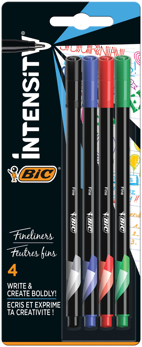 BIC BIC, cienkopisy, Intensity Fine, 4 kolory