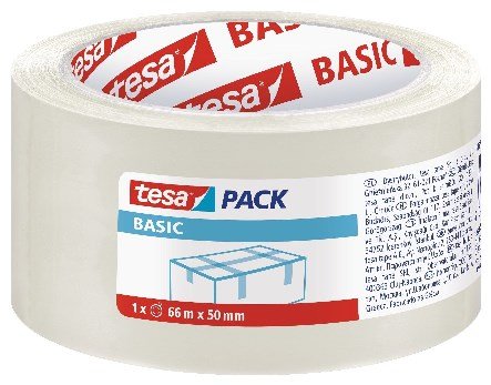 Tesa Taśma pakowa basic 66m:50mm, przezroczysta H5857000