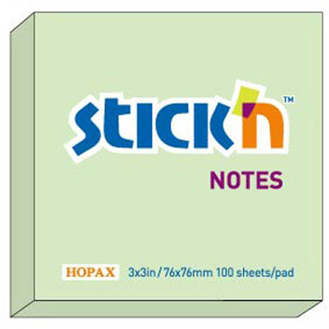 Hopax Notes samoprzylepny 76mm x 76mm zielony pastel