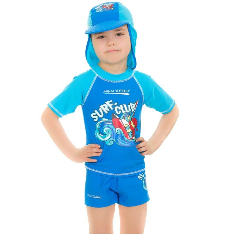 Aqua-Speed, Koszulka plażowa dziecięca, Surf-Club, Niebieska