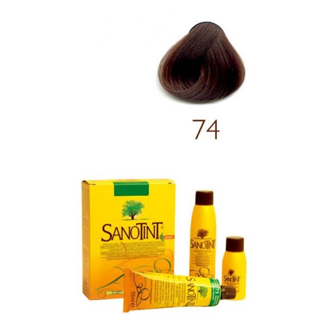 Sanotint Sensitive, farba do włosów na bazie ekstraktów roślinnych i witamin 74 Light Brown, 125 ml