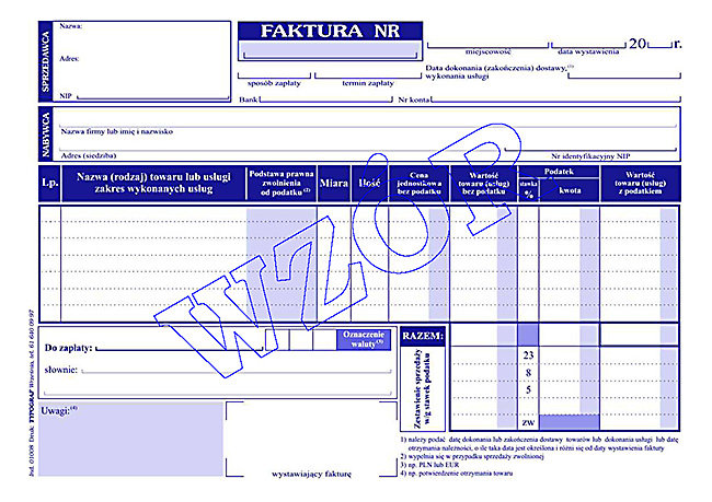 Typograf Druk Faktura A5 01008