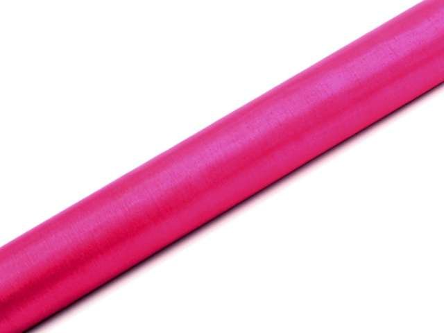 PartyDeco Organza gładka, różowa ciemna, 0,36x9 m ORP-006