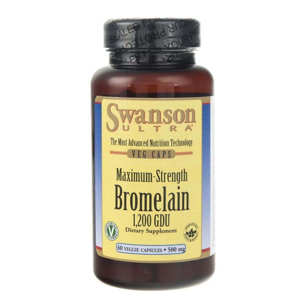 SWANSON Health Products Bromelina 500 mg 60 kapsułek