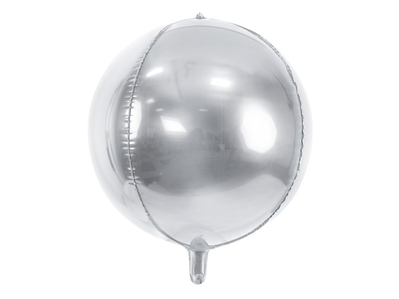 PartyDeco Balon foliowy Kula, 40cm, srebrny