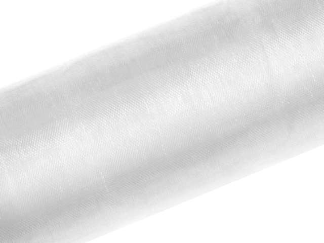 Organza gładka, biały, 1,5x50 m, 1 belka ORPR-008