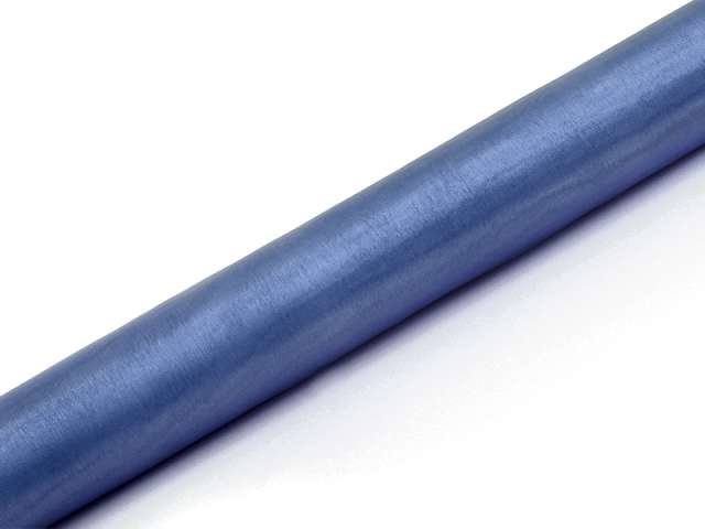 PartyDeco Organza gładka, niebieska mglista, 0,36 x 9 m ORP-093