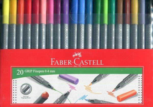 Faber Castell Zestaw cienkopisów Grip 20 sztuk w etui