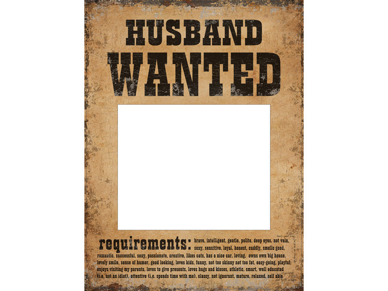 Party Deco Foto rekwizyty Husband Wanted/Wife Wanted - 2 elem. TDZ5