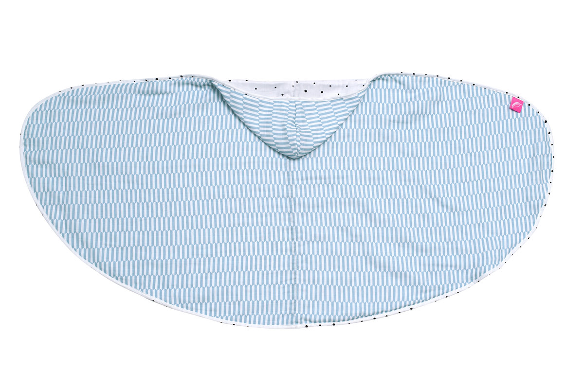 Motherhood Ręcznik niemowlęcy, muślinowy, Niebieski Płotek, 65x130 cm