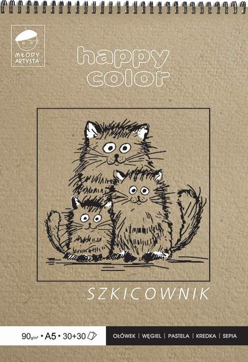 Happy Color Szkicownik na spirali A5 Młody Artysta