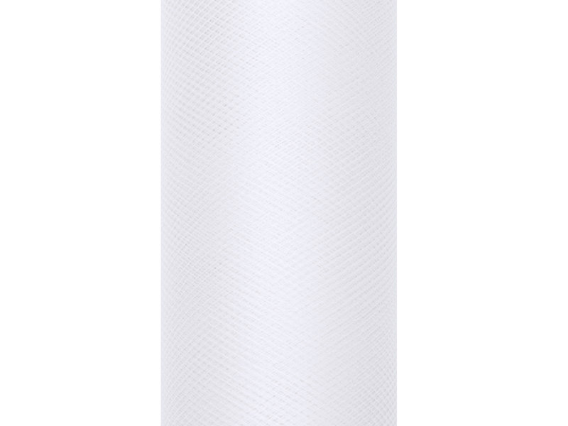 PartyDeco Tiul gładki, biały, 0,50 x 9 m TIU50-008