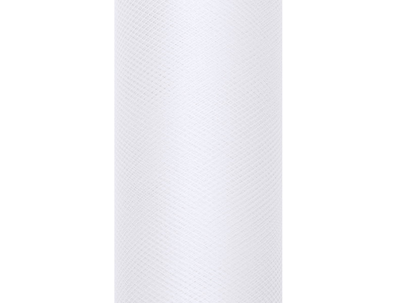 PartyDeco Tiul gładki, biały, 0,8 x 9 m TIU80-008