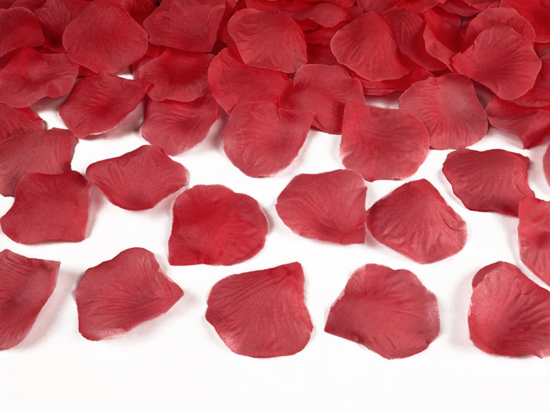 PartyDeco Płatki róż w woreczku, czerwone 500 szt PLRD500-007