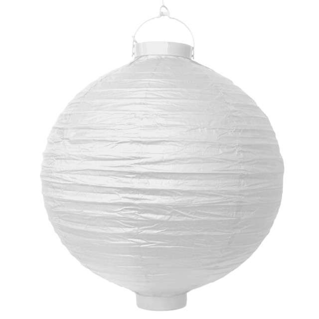 PartyDeco Lampion papierowy, biały, 30cm, 1szt. LAO30-008