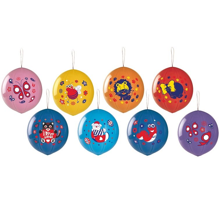 GODAN Balony Gemar GPBD1 pastelowe, PIŁKA z nadrukiem Lux - mix / 25 szt. Eurotrade-8021886308297
