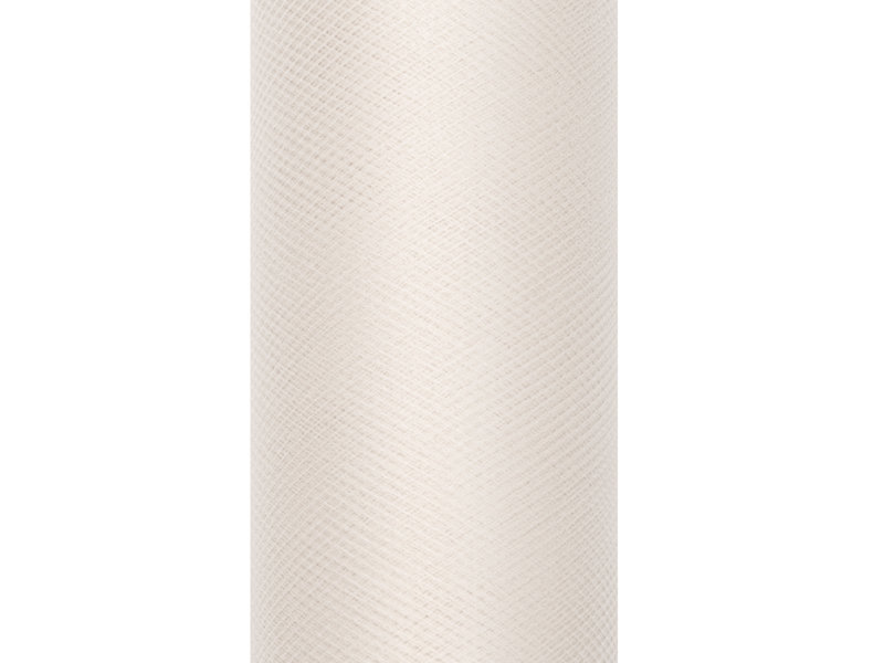 Party Deco Tiul gładki kremowy - 30 cm x 9 metrów - 1 szt. TIU30-079