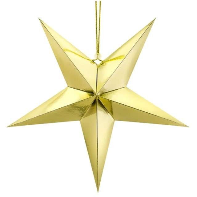 Party Deco Dekoracja wisząca gwiazda papierowa srebrna - 45 cm GWP1-45-019M